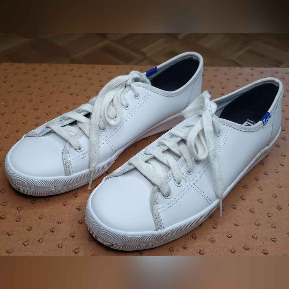 Keds Kickstart White Leather Lace Up Shoes Size US 9.5 Women's